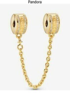 NEW Pandora Safety Chain Clip Bracelet Charm